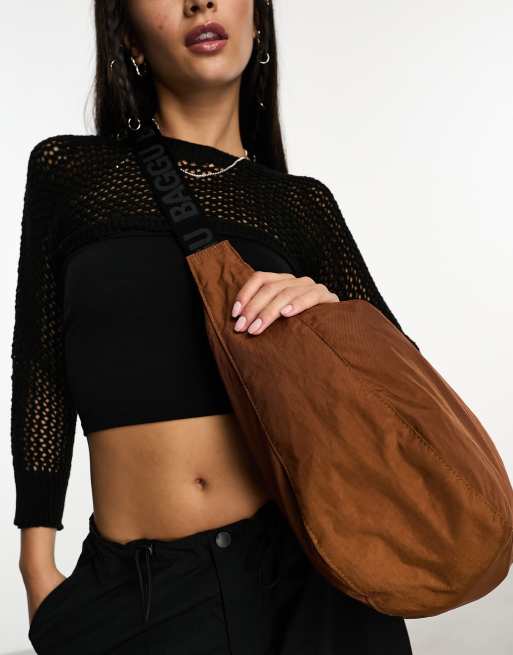 LOCCY Borsa a Mezzaluna in Nylon per le Donne con Tracolla Regolabile per Uso Quotidiano