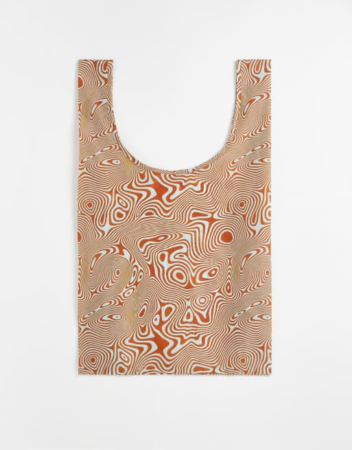 Baggu - Borsa shopping in nylon con stampa stile piscina astratta