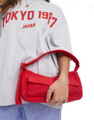 Baggu Baggu cargo nylon shoulder bag in candy apple red