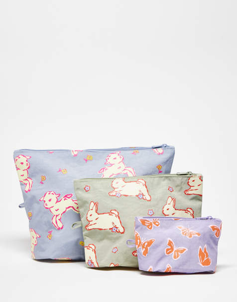 Baggu - Confezione da 3 trousse da viaggio con stampa di animali primaverile - view 1