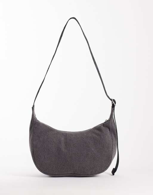 Baggu – Denimfärgad, mellanstor, halvmåneformad väska, 3 av 4