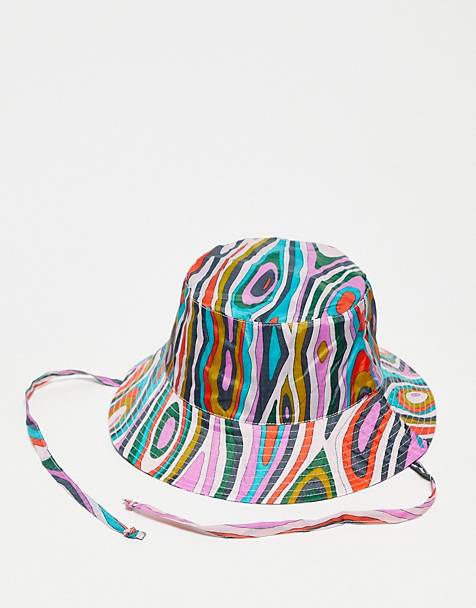 Baggu festival bucket hat In candy woodgrain in multi - MULTI