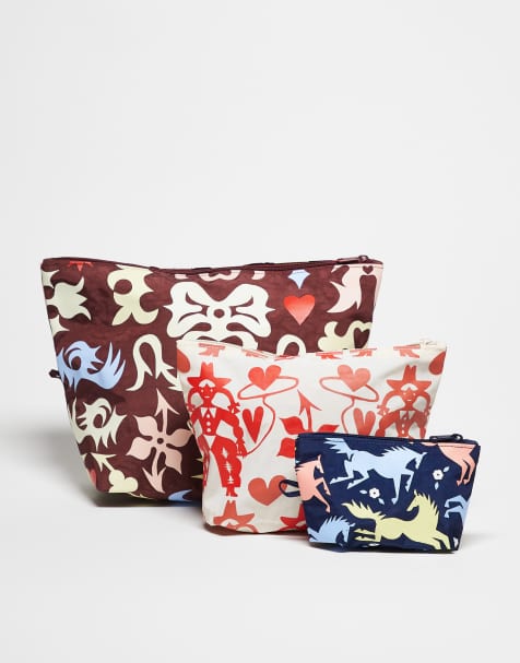 Baggu Go Pouch 3 pack set in western cut-out prints - view 1