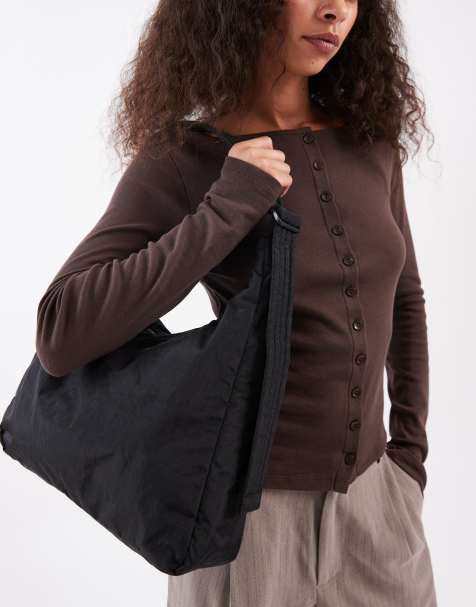 Baggu – Große Schultertasche aus Nylon in Schwarz - view 1