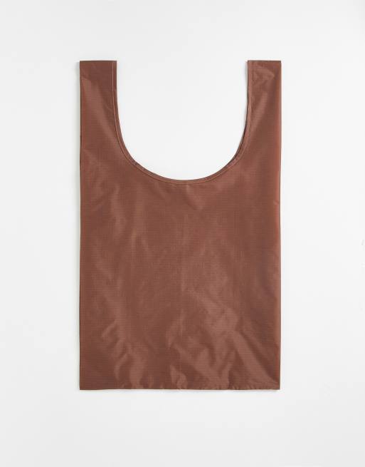 Baggu – Kakaobrun toteväska för handling av nylon