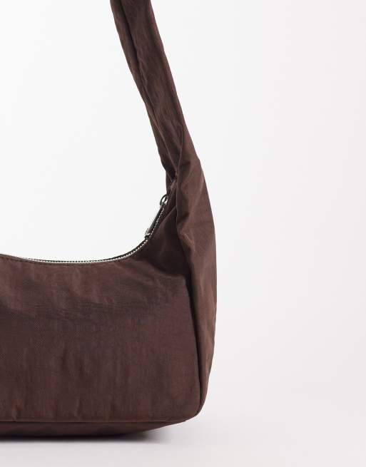 Baggu - Kleine nylon meringue tas in koffiebruin, 3 van 4