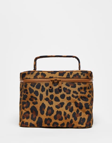 Baggu large cosmetic case in leopard print - view 1