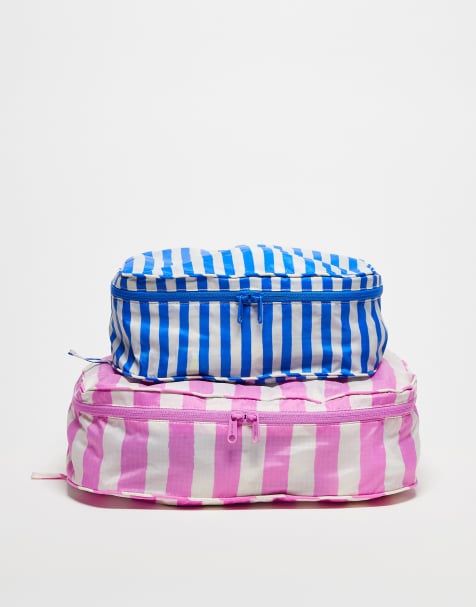 Baggu large stripe packing cube 2 pack set in multi - view 1