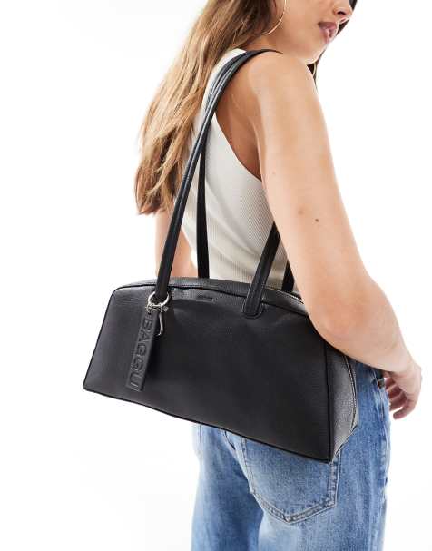 Baggu - Leren bowlingtas in zwart - view 1