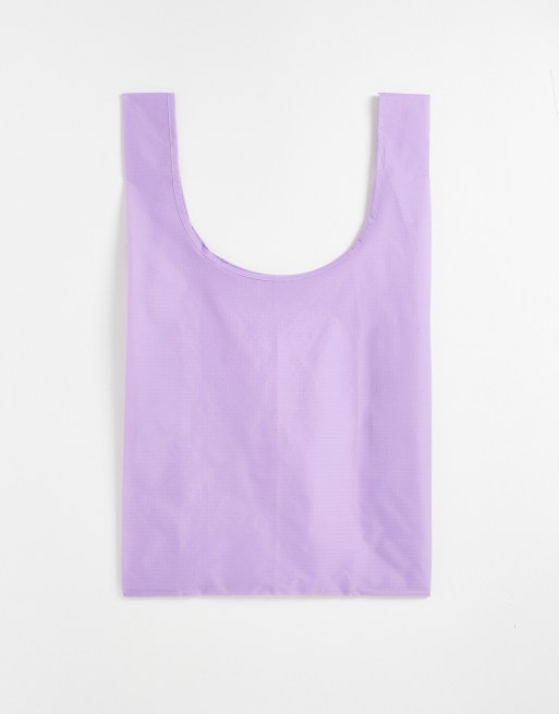 Baggu – Liliowa nylonowa torba shopperka typu tote
