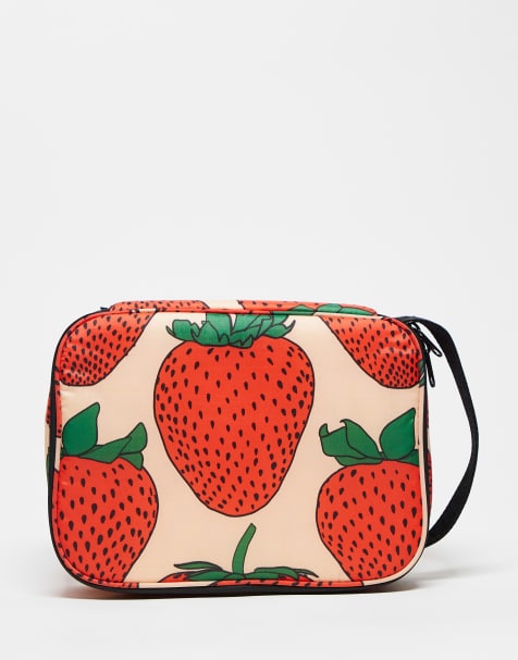 Baggu lunch box in strawberry print - view 1