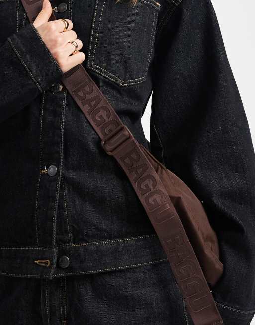 Baggu - Medium halvemaanvormige tas van nylon in donkerbruin , 2 van 4