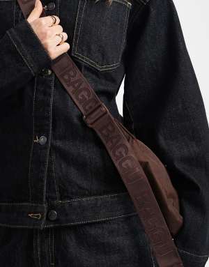 Baggu medium nylon crescent bag in coffee