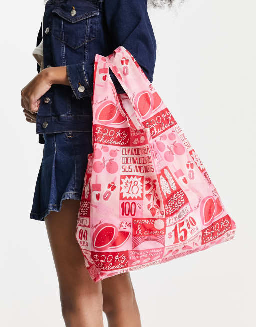 Baggu – Mercadomönstrad, klassisk toteväska för shopping i nylon, 4 av 4