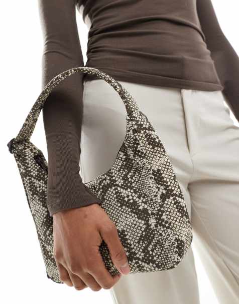 Baggu mini nylon shoulder bag in snake print