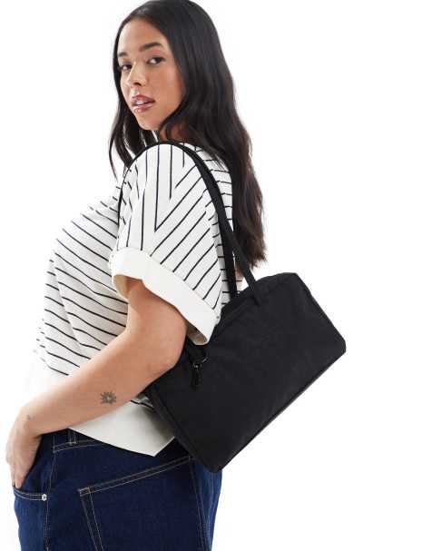 Baggu nylon bowler bag in black - view 1