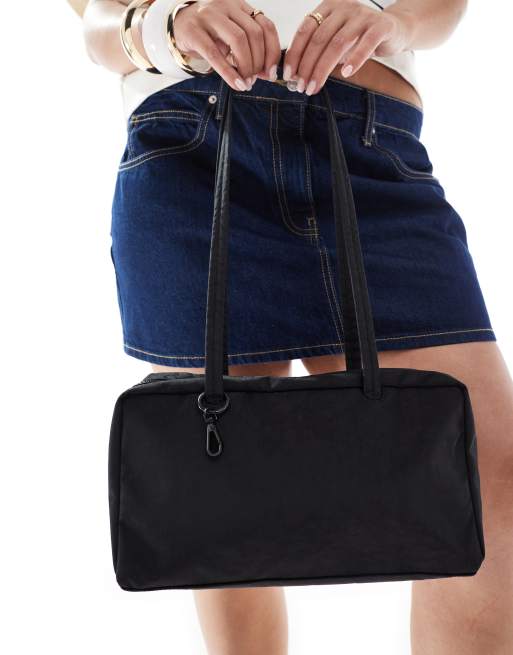 Baggu nylon bowler bag in black, 3 of 4