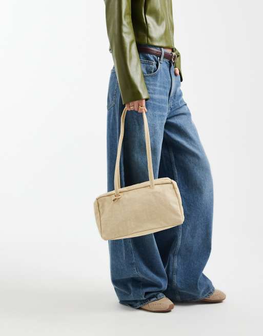 Baggu nylon bowler bag in custard, 3 of 4