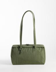 Baggu nylon bowler shoulder bag in light olive