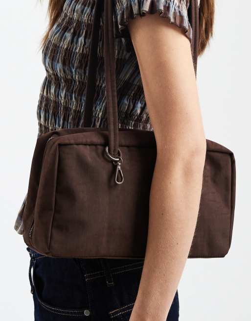 Baggu - Nylon bowling tas in donkerbruin, 4 van 4