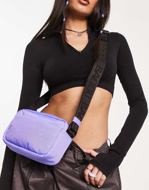 Baggu nylon camera festival crossbody bag in bluebell PURPLE