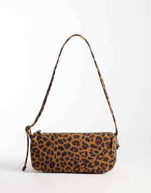 Baggu nylon loaf shoulder bag in leopard print