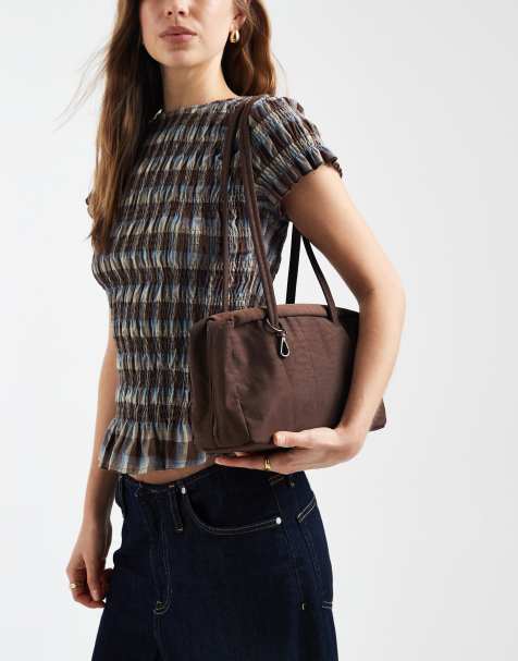 Baggu – Nylonowa torba typu bowler w kolorze kawy - view 1