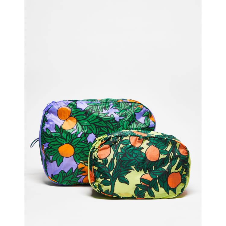 Baggu packing cubes 2 pack set in orange tree print