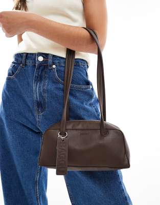 Baggu - Petit sac bowling en cuir - Marron