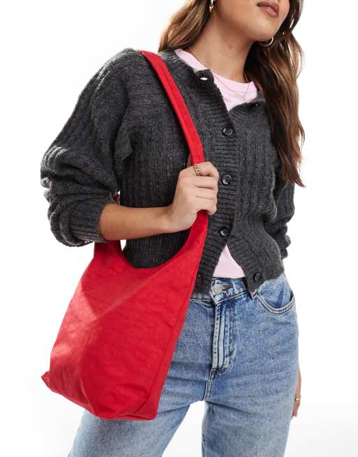Baggu - Petit sac porté épaule en nylon - Rouge pomme d'amour