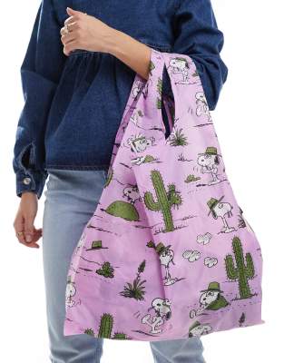 Baggu shopper tote bag in Snoopy cactus print-Multi