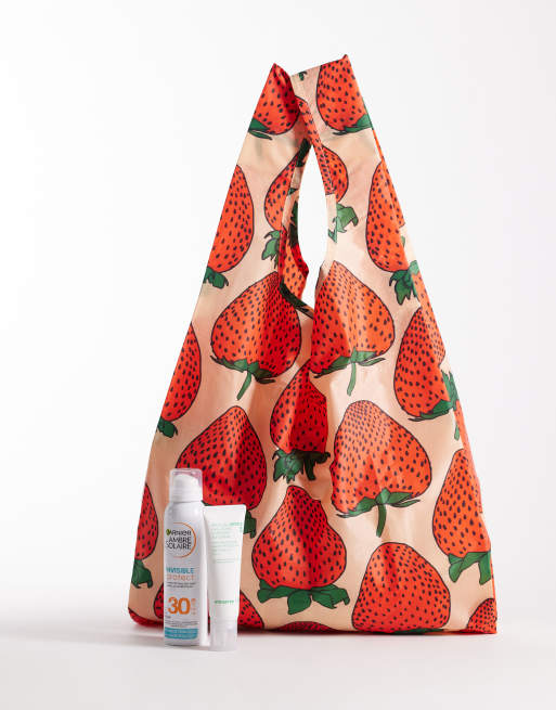 Baggu shopper tote bag in strawberry, 2 of 4