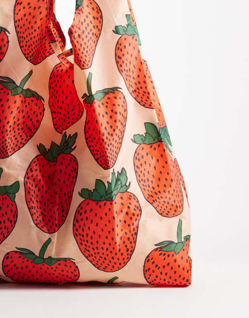 Baggu shopper tote bag in strawberry, 4 of 4