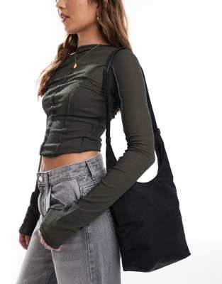 Baggu Baggu small nylon sling shoulder bag in black