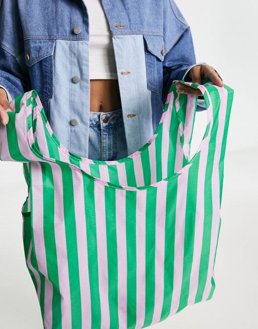 Baggu – Standard-Einkaufstasche aus Nylon mit gestreiftem Markisen