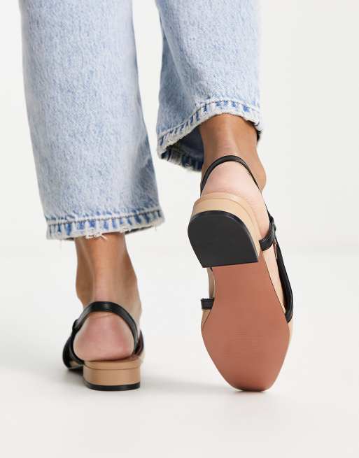 Bailarinas beis destalonadas con puntera redondeada Latte de ASOS DESIGN, 3 de 4