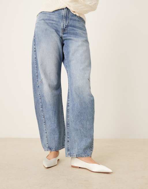 Bailarinas blanco marfil con puntera fina de satén Ludo de ASOS DESIGN, 3 de 4