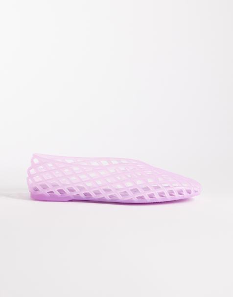Bailarinas lilas con diseño enrejado de goma Luminous de ASOS DESIGN - view 1