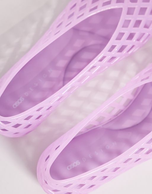 Bailarinas lilas con diseño enrejado de goma Luminous de ASOS DESIGN, 2 de 4