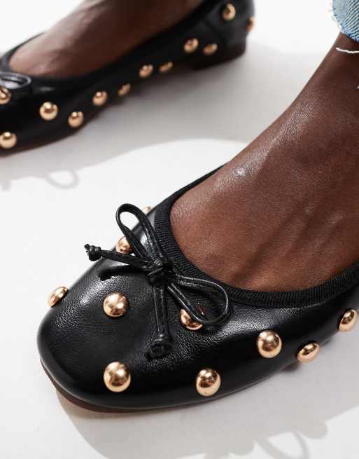 Bailarinas negras con tachuelas Lullaby de ASOS DESIGN ASOS