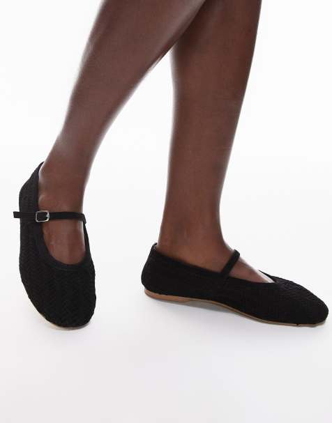 Bailarinas negras estilo merceditas de ante auténtico Bonnie de Topshop - view 1