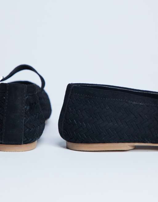 Bailarinas negras estilo merceditas de ante auténtico Bonnie de Topshop, 2 de 4