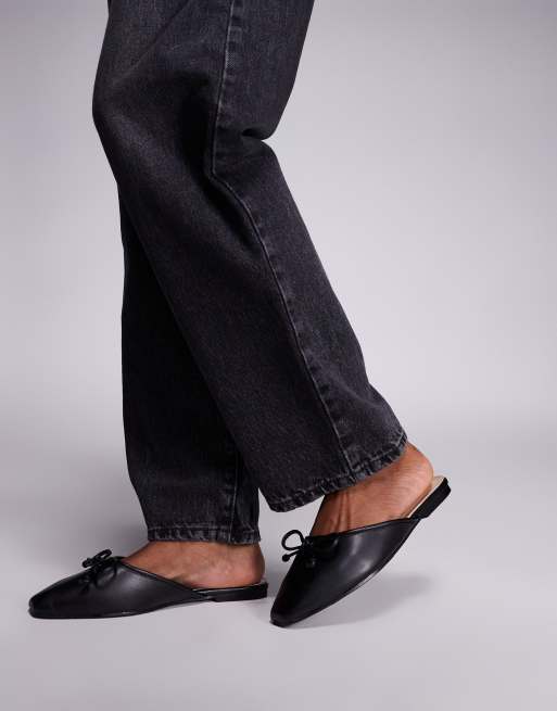 Bailarinas negras estilo mules sin cierres Gio de Public Desire Wide Fit, 3 de 4
