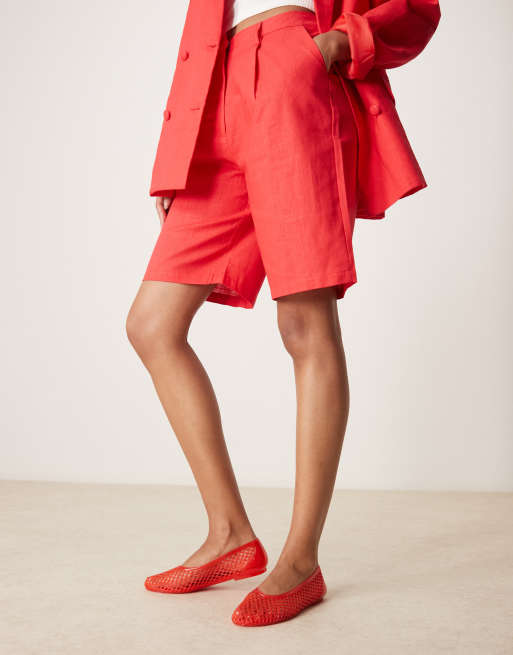 Bailarinas rojas con diseño entretejido de gel Lattitude de ASOS DESIGN , 3 de 4