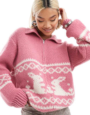TTT MSW Rose Jacquard Knit Cardigan