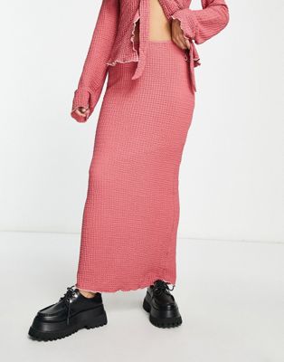 Bailey Rose maxi bodycon skirt in pink co-ord - ASOS Price Checker