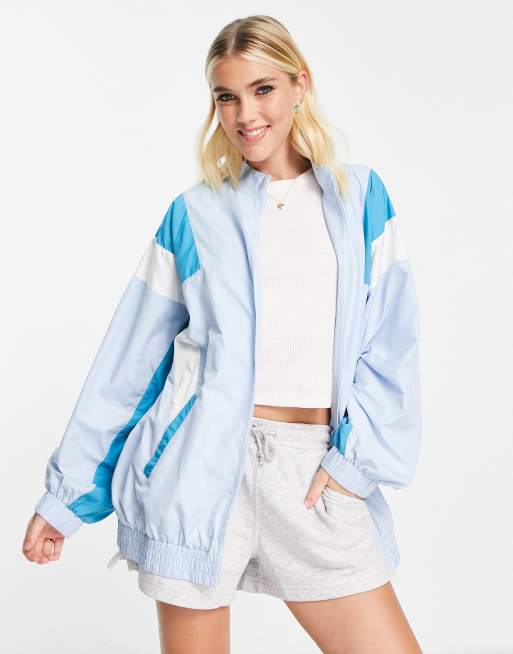 White windbreaker on sale with rose