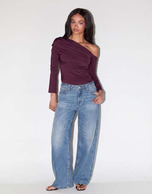 Balmohk - Denim jeans met wijde ronde pijpen in medium blauw, 3 van 5