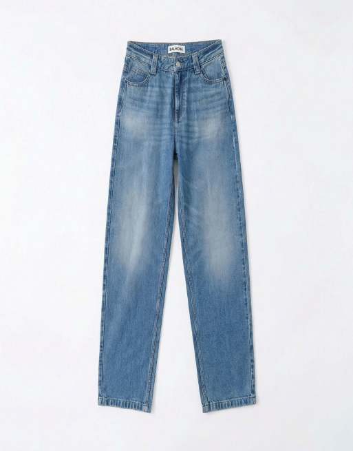 Balmohk - Denim jeans met wijde ronde pijpen in medium blauw, 4 van 5