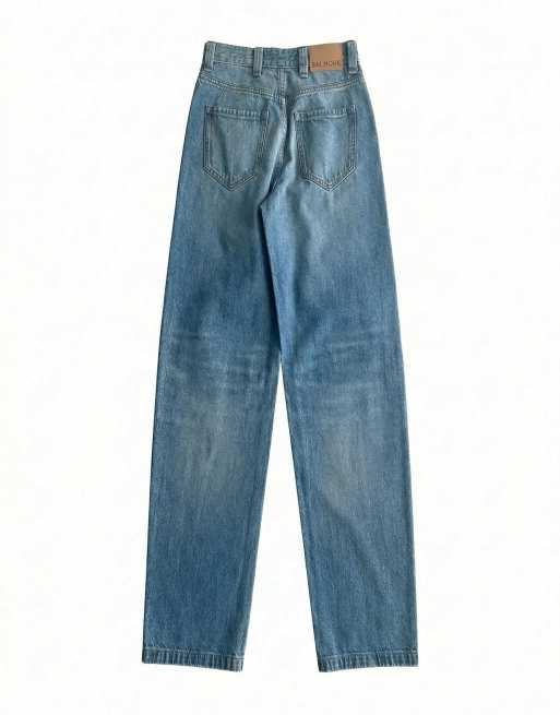 Balmohk - Denim jeans met wijde ronde pijpen in medium blauw, 5 van 5